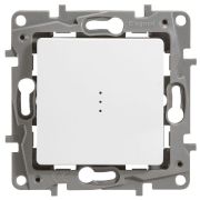 Переключатель 1-кл. СП Etika Plus 10А IP20 250В 10AX с подсветкой безвинтов. зажимы механизм бел. IEK 672215