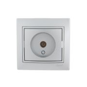 Розетка телевизионная проходная TV СП Mira сер. металлик LEZARD 701-1010-129