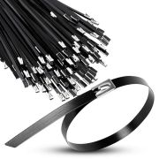 Хомут кабельный 4.6х150 сталь ANSI 316 с покрытием TOKOV ELECTRIC TKE-HM316-4.6-150-C/100