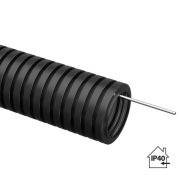 Труба гофрированная ПНД d50мм с протяжкой черн. (уп.20м) TOKOV ELECTRIC TKE-PND50-BL-20