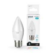 Лампа светодиодная Elementary 6Вт свеча 4100К нейтр. бел. E27 450лм GAUSS 33226